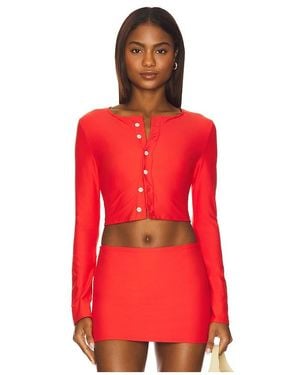 Montce Button-Down Cardi - Rot