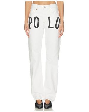 Polo Ralph Lauren Rigid Denim Standard Straight Trousers - White