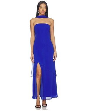 Line & Dot Azure Coast Scarf Dress - Blue