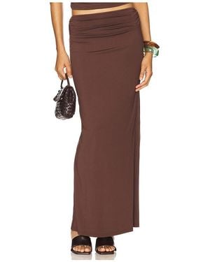 SNDY'S Gabby Maxi Skirt - Brown