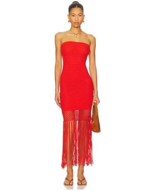 PQ Swim Vanessa Fringe Mini Dress - Red