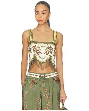 Agua Bendita Aida Crop Top - Green