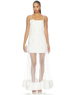 Elliatt Reina 3D Floral Gown - White