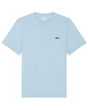 Lacoste Heavy Jersey Landscape Crocodile Print T-Shirt - Blue