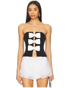 MAJORELLE Kora Bustier Top - White