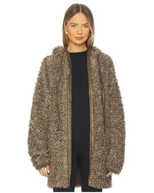 Norma Kamali Oversized Raglan Sleeve Zip Front Hooded Jacket - ブラウン