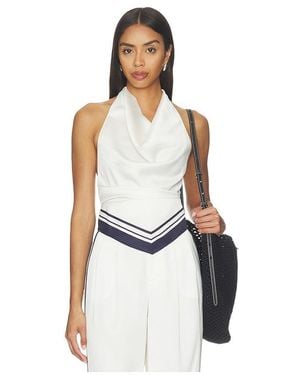 SER.O.YA Nicola Satin Top - Blue