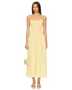 SWF Ruffled Bodice Midi Dress - Metallic