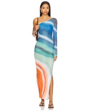 FARAI LONDON Selene One Shoulder Dress - Blue