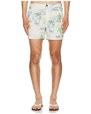 Marine Layer Tailored 5 Swim Trunk - Blue