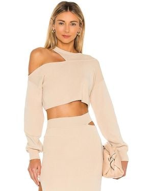 Michael Costello X Revolve Asym Cut Out Dolman Jumper - Natural