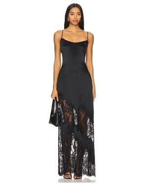 L'Agence Trägerkleid Silvana - Schwarz