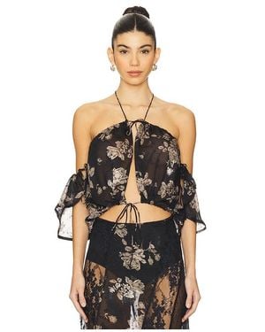 Jaded London Jaded Boho Crop Top - Black