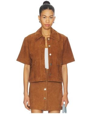 ALIGNE Jane Suede Shirt - Brown