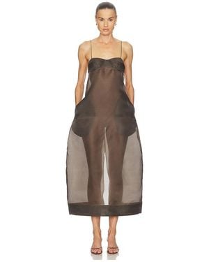 Rohe Sheer Bustier Volume Dress - Multicolour