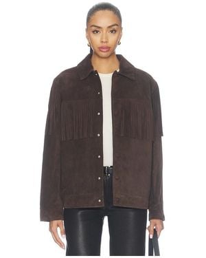 FRAME The Suede Rodeo Jacket - Brown