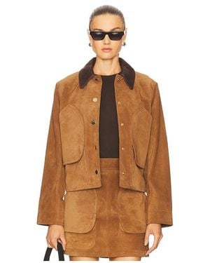 Veronica Beard Walters Cropped Barn Jacket - Brown