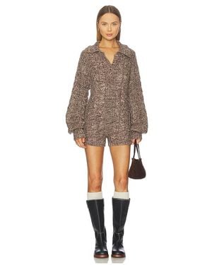 For Love & Lemons Kurzoverall Nathalie - Natur