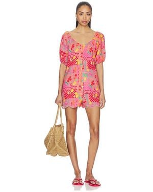 Beach Riot Ellery Romper - Red