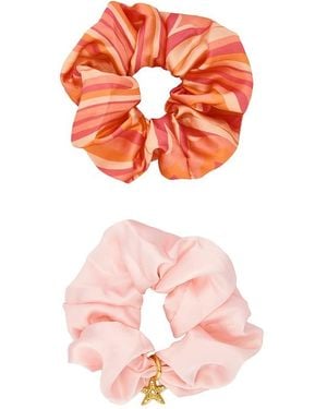 Frasier Sterling Scrunchie-Haargummis Im Set Spritz - Pink
