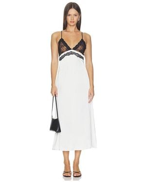 Lioness Le Paris Lace Midi Dress - White