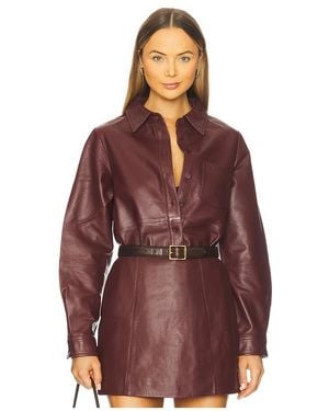 Cami NYC Wendell Genuine Leather Jacket - Brown
