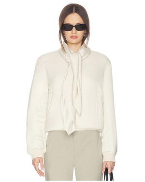 Line & Dot Agnes Scarf Bomber Jacket - Natural
