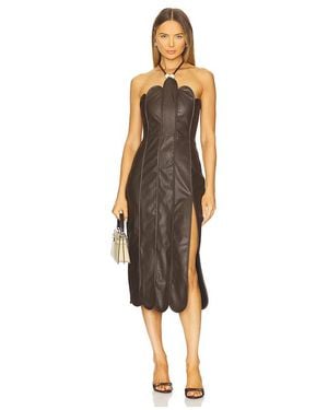 AZULU Midi-Kleid Leonor - Braun