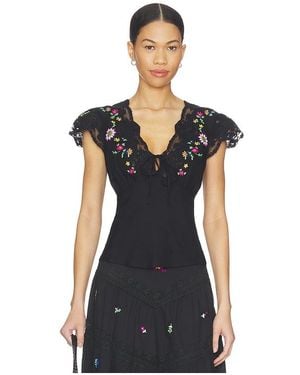 RIXO London Elaine Top - Black
