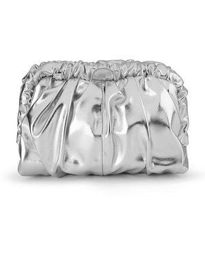 OLGA BERG Betty Metallic Clutch