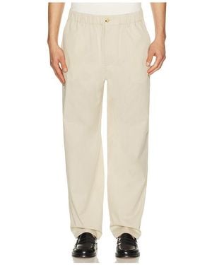 FRAME Relaxed Cotton Trousers - Natural