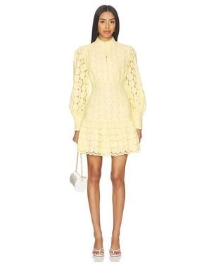 Bardot Remy Spot Lace Mini Dress - Amarillo