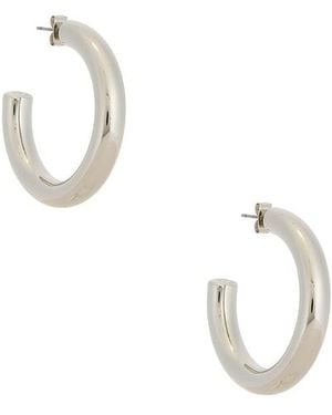 Ettika Medium Thick Classic Hoops - Metallic