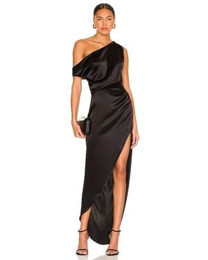 NonChalant Label Dinah One Shoulder Dress - Black