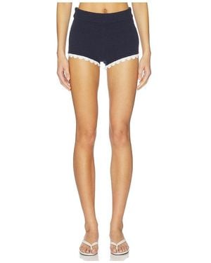 LPA Champaux Lace Trim Shorts - Blue