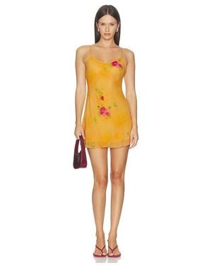 GUIZIO Vestido Tank Slip Mini En Color Naranja Talla (También En Xs)