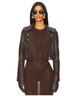 Lamarque Ciara Biker Jacket - Brown