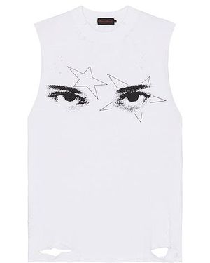 Funeral Apparel Star Eye Tank Top - White