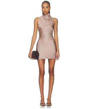 ALL THE WAYS Bryony Halter Mini Dress - Natural