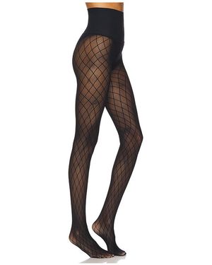 Commando Lattice Net Thigh - Black