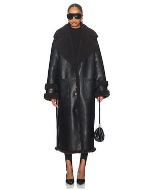 Lovers + Friends Irving Faux Leather Coat - Black