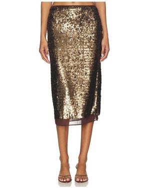 Rag & Bone Lucy Sequin Skirt - Brown