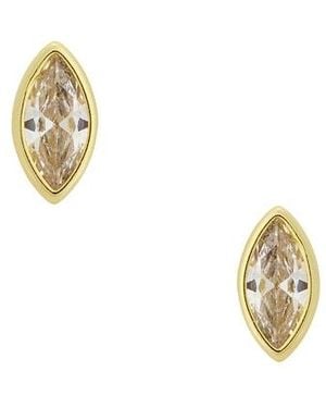 Shashi Marquise Bezel Stud - Metallic