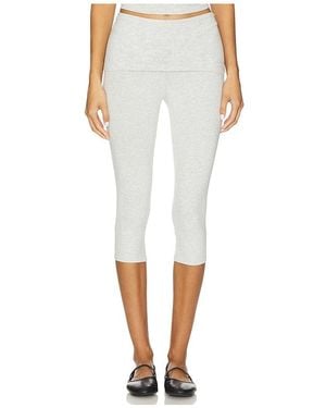 Skims Cotton Jersey Foldover Capri - White