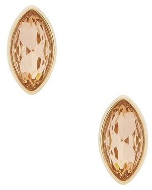 Ettika Crystal Marquise Stud Earrings - White