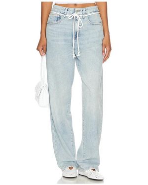 GOOD AMERICAN Good 90S Loose Drawstring Jeans - Blue