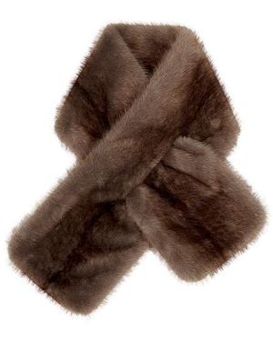 Lovers + Friends Faux Mink Scarf - Brown