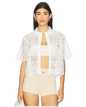 FRAME The Deco Eyelet Top - Natural