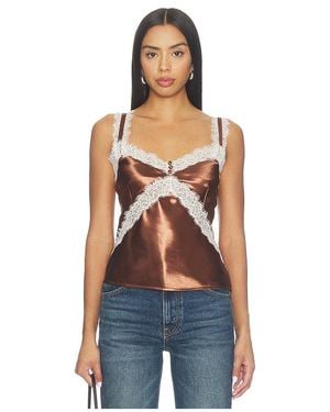 Tularosa Jackie Top en Metallic Bronze - Bleu