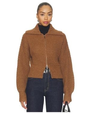 AMUR Emery Cable Knit Top - Blue